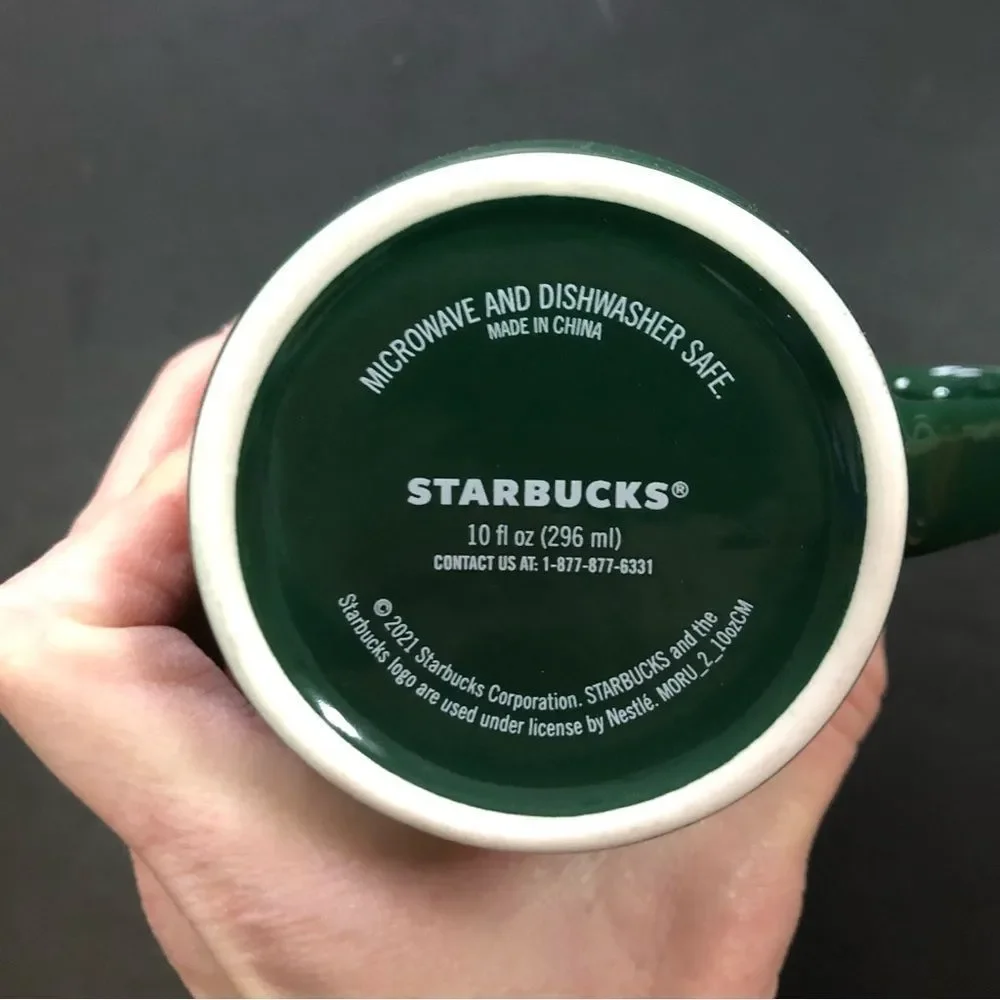 Starbucks 2021 Brushstrokes Red Purple Green Mermaid Siren‎ 10oz Coffee Mug 4
